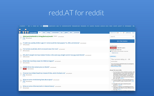 redd.AT an [A]wesome [T]heme for reddit  from Chrome web store to be run with OffiDocs Chromium online